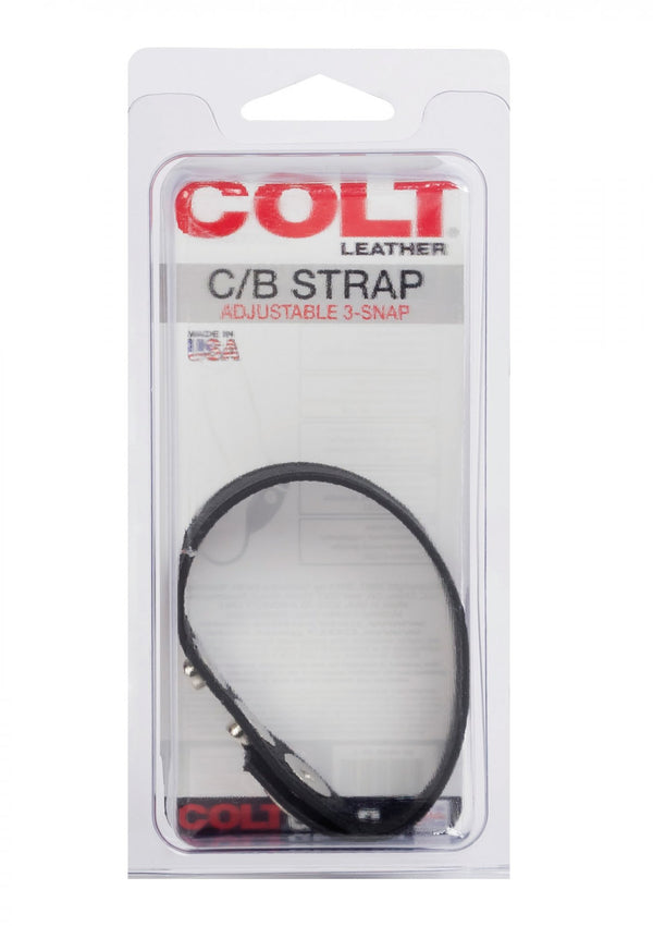 COLT Leather C/B Strap 3 snap Black
