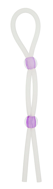 SILICONE LASSO COCK RING DUAL BEADS