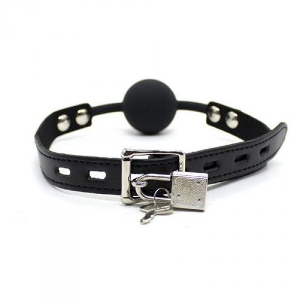 Knebel Ball Gag + Block (nero)
