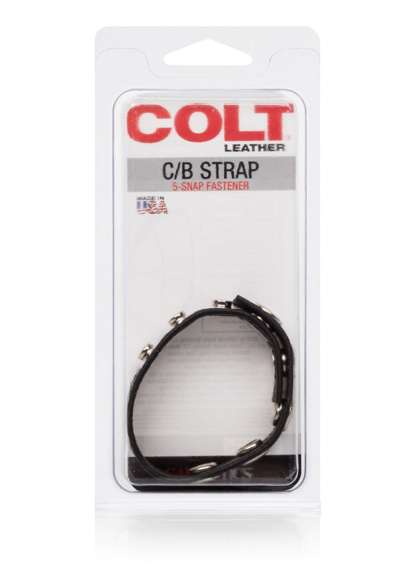 COLT Leather C/B Strap 5 snap Black
