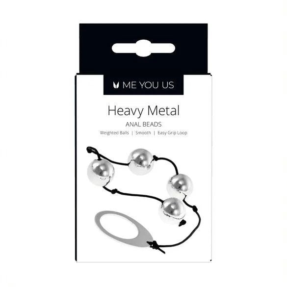 Kulki  Me You Us Heavy Metal Anal Beads Silver