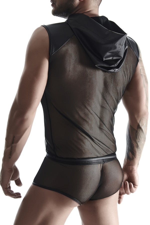men's sleeveless t-shirt with hood M