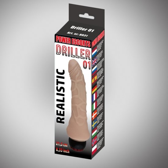 Driller 01 flesh 21.5 cm realistic vibrating