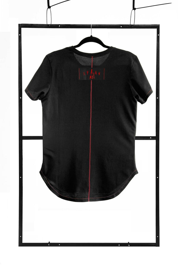 T shirt men black L fashion