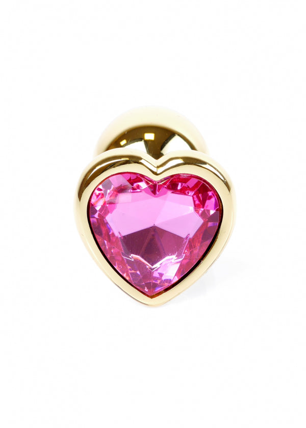 Plug Jewelery Gold Heart PLUG Pink