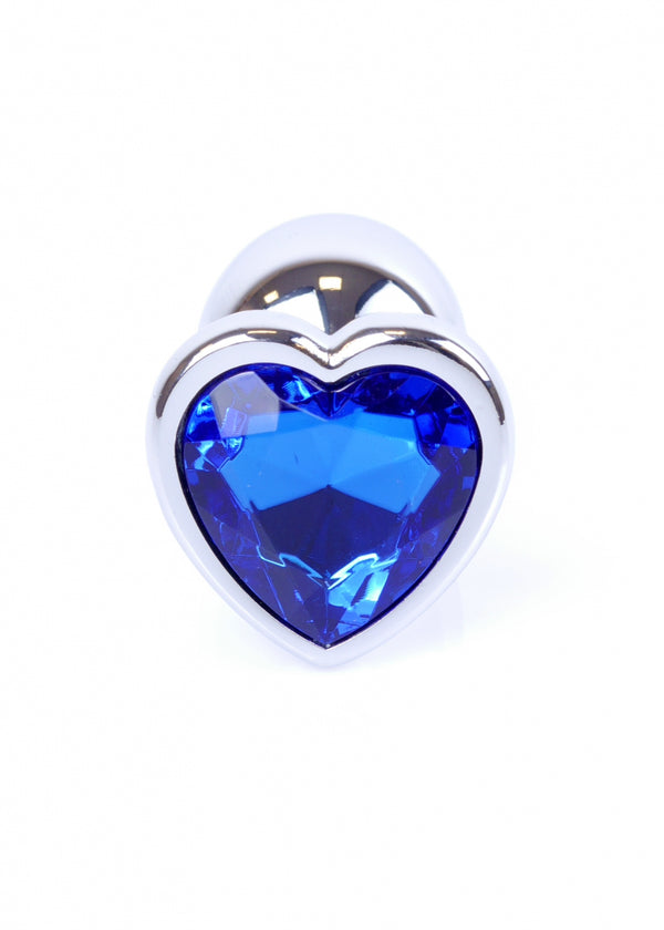 Plug Jewelery Silver Heart PLUG Dark Blue