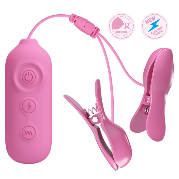 PRETTY LOVE  NIPPLE CLIP, 7 vibration functions 3 electric shock functions