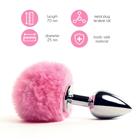 FeelzToys   Bunny Tails Butt Plug Pink