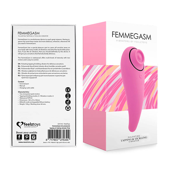 FeelzToys   FemmeGasm Tapping & Tickling Vibrator Pink