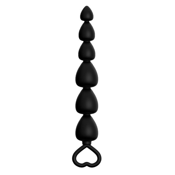 Plug Power Escorts   Anal Beads Runner   Silicone Black