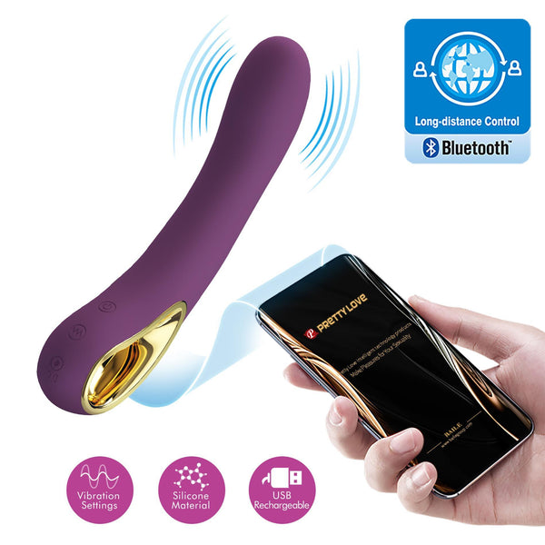 PRETTY LOVE Ethan purple, 12 vibration functions Mobile APP Long distance Control