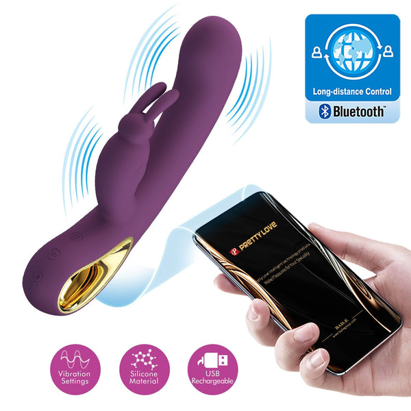 PRETTY LOVE Liam purple, 12 vibration functions Mobile APP Long distance Control