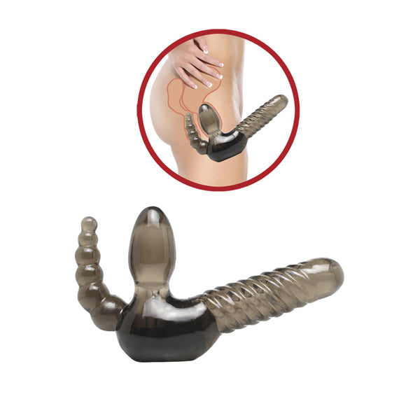 Strap On with Anal Stimulator Grey