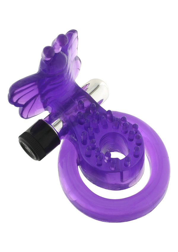 Cock &amp; Ball Ring Butterfly Purple