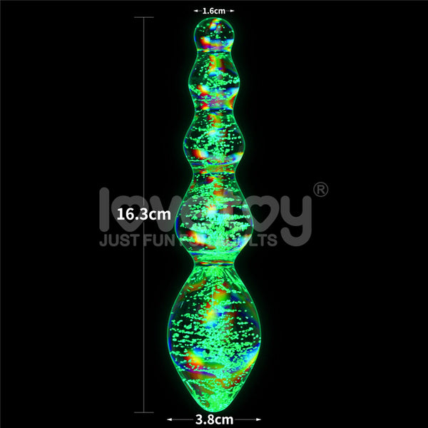Glow in the dark Twilight Gleam Glass Dildo