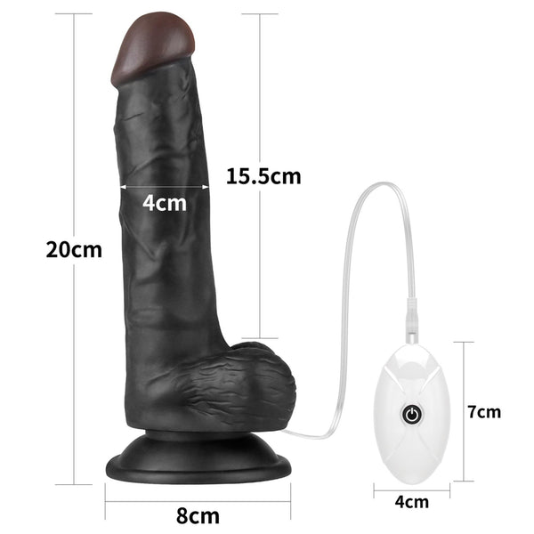 Vibrating Easy Strapon Set 7.5 Black