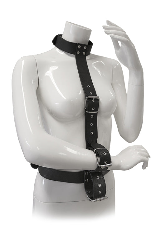 BLAZE RESTRAINT BODY HARNESS WITH COLLAR bindings