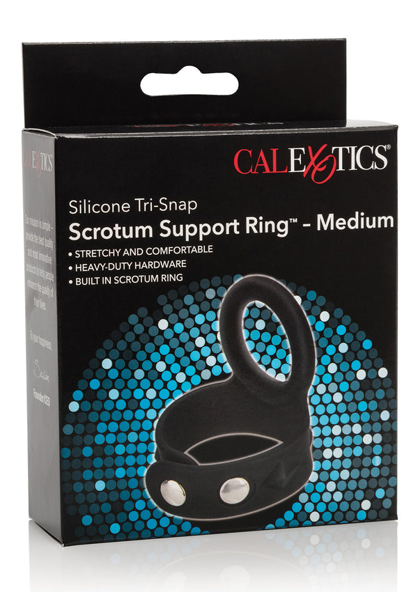 3 Snap Scrotum Ring Medium Black