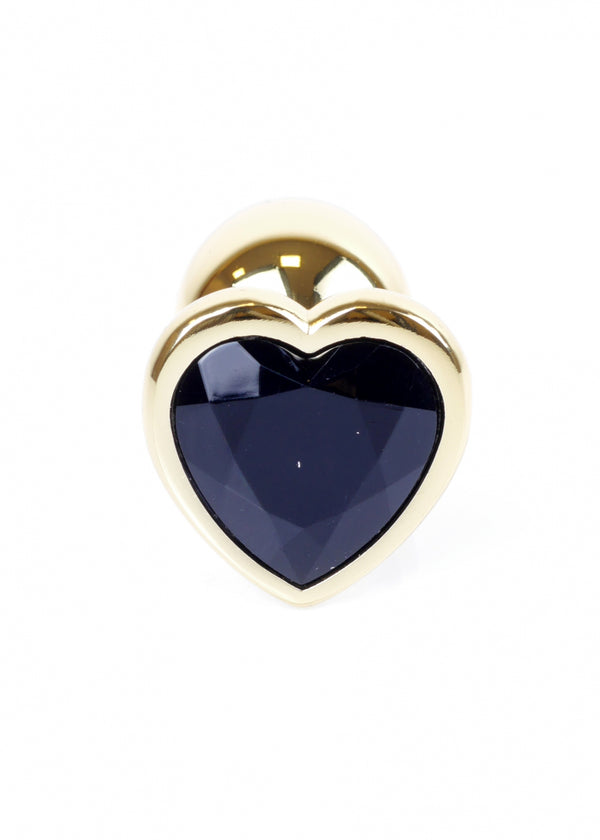 Plug Jewelery Gold Heart PLUG Black