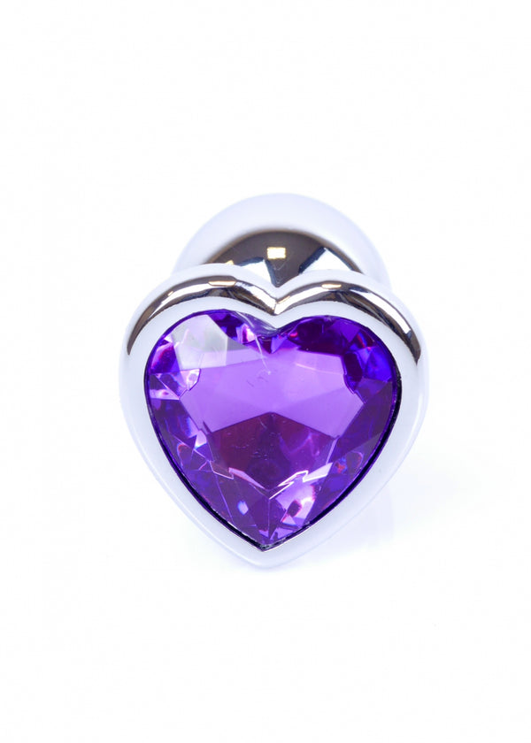 Plug Jewellery Silver  Heart PLUG  Purple