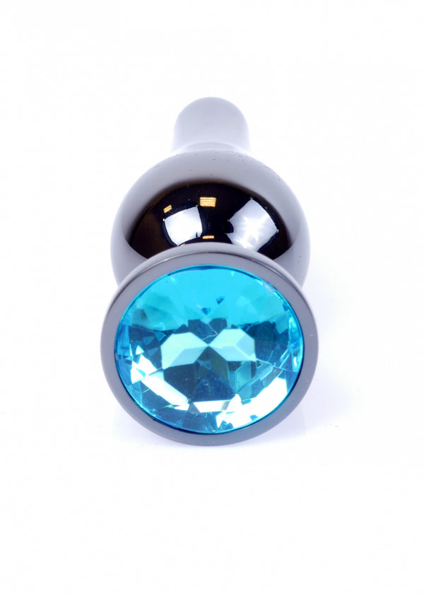 Plug Jewellery Dark Silver BUTT PLUG  Light Blue