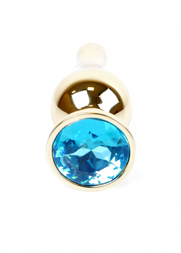Plug Jewellery Gold BUTT PLUG  Light Blue