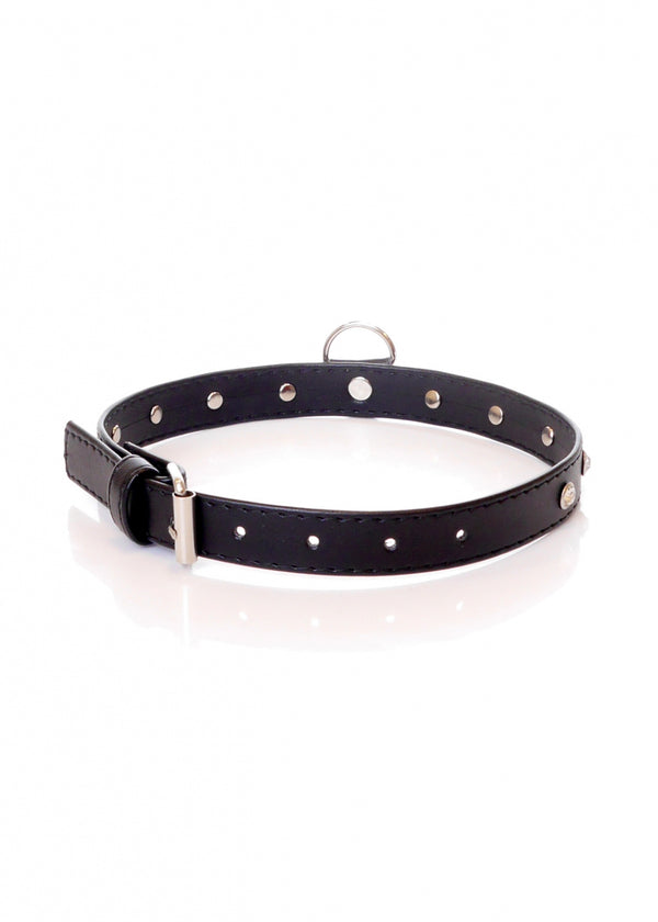 Fetish B   Series   Collar 2 cm silver crystal