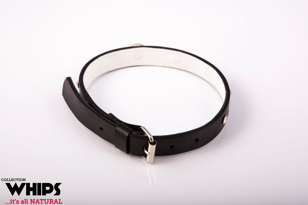 Wiązania   Obroża damska, wąska biała