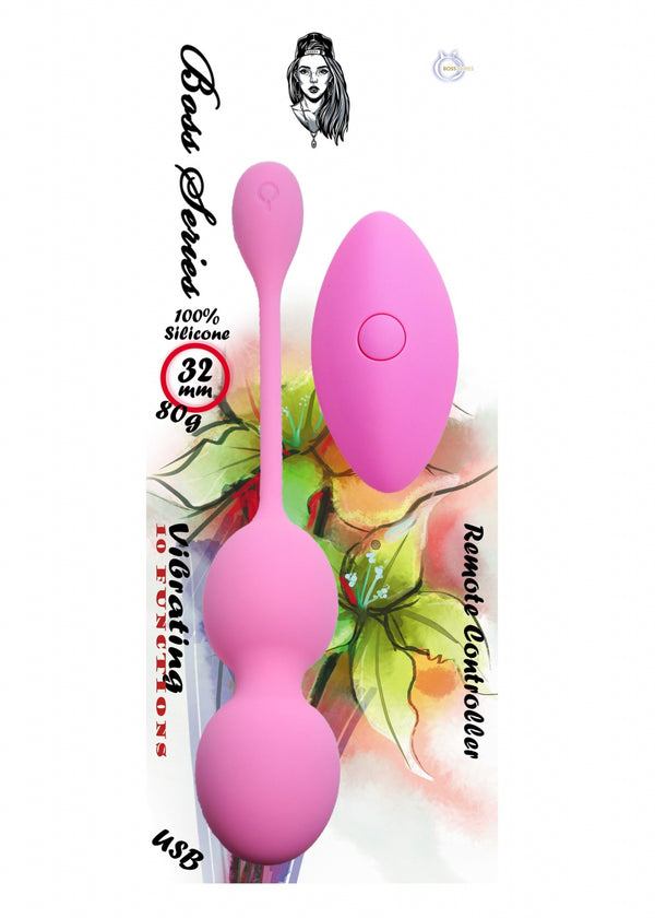 Vibrating Kegel Balls 32mm 80g Pink 10 function USB Remote Control   B   Series