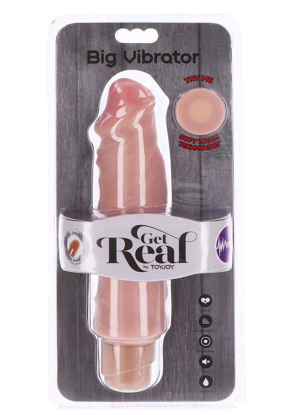 Dual Density Big Vibrator 9in. Light skin tone