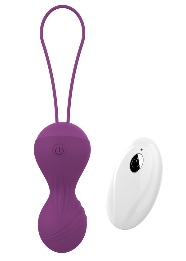 Kulki Vibrating Silicone Kegel Balls USB 10 Function / Remote control  Purple