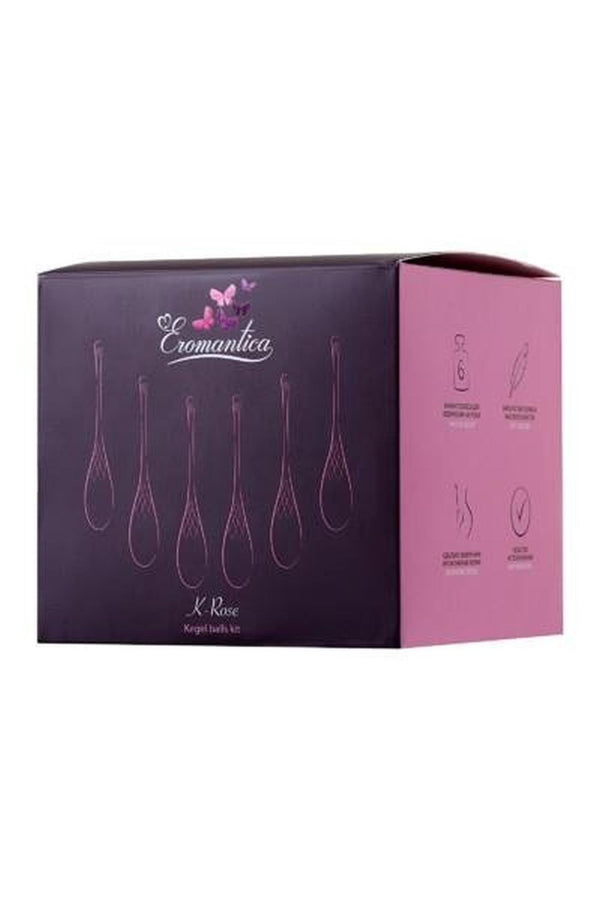 xEROMANTICA Set of 6 vaginal balls K ROSE,silicone, pink