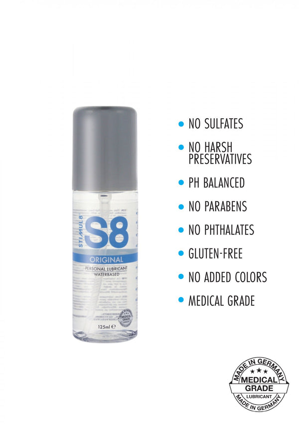S8 Waterbased Lube 125ml Original