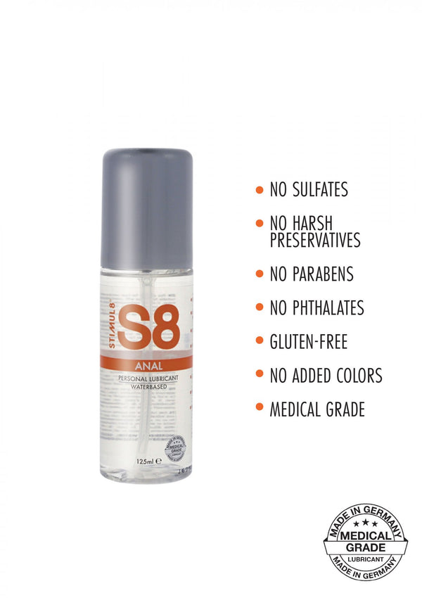 S8 WB Anal Lube 125ml Natural