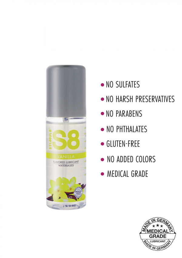 S8 WB Flavored Lube 125ml Vanilla