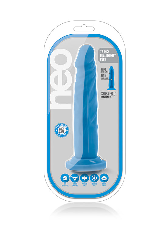 NEO 7.5INCH DUAL DENSITY COCK NEON BLUE