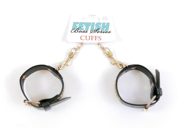 Fetish B   Series Handcuffs with cristals 3 cm Gold