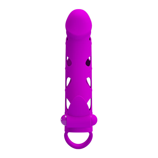 PRETTY LOVE Vibrating Penis Sleeve with Ball Strap