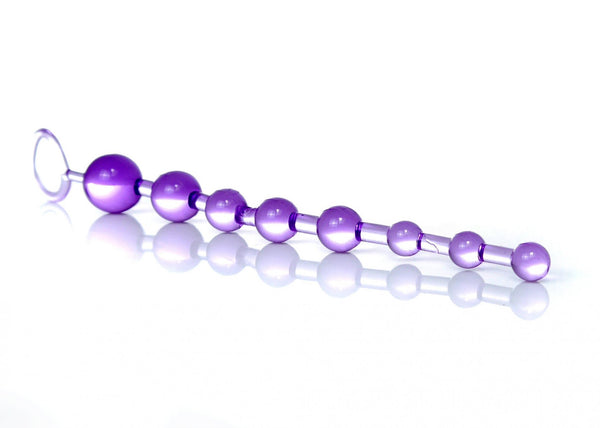 Plug/kulki Jelly Anal 10 Beads Purple