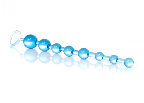 Plug/kulki Jelly Anal 10 Beads Blue