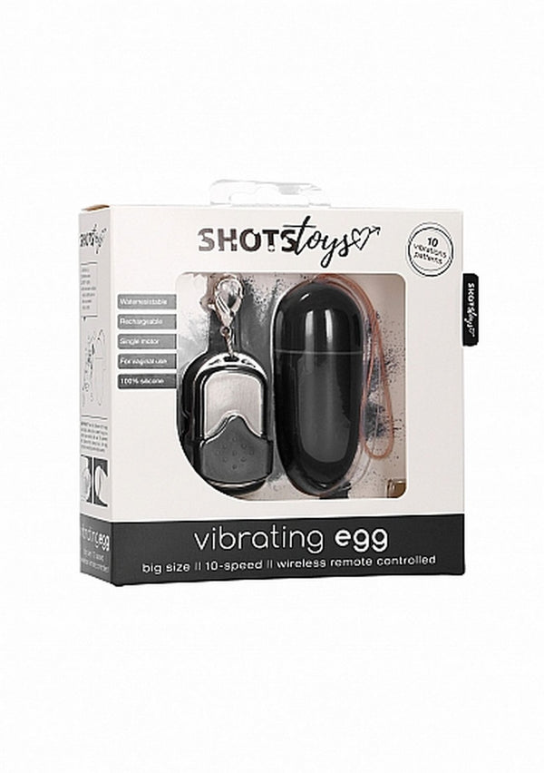 10 Speed Remote Vibrating Egg   Big   Black