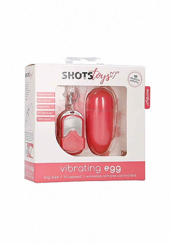10 Speed Remote Vibrating Egg   Big   Pink