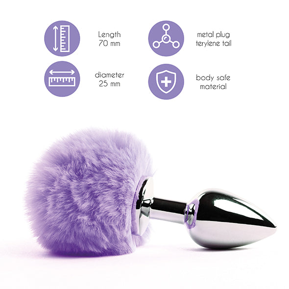 FeelzToys Bunny Tails Butt Plug Purple