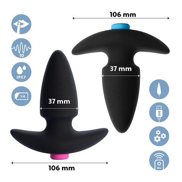 FeelzToys FunkyButts Remote Controlled Butt Plug Set for Couples