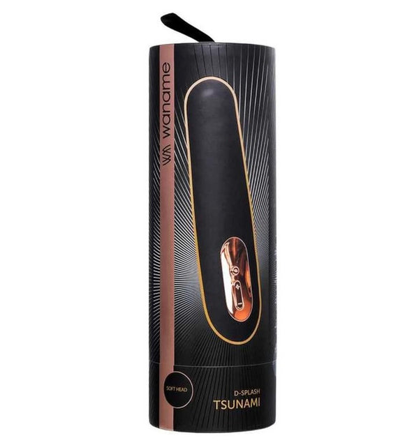 Unrealistic vibrator WANAME D SPLASH TSUNAMI, silicone, black, 18.3 cm