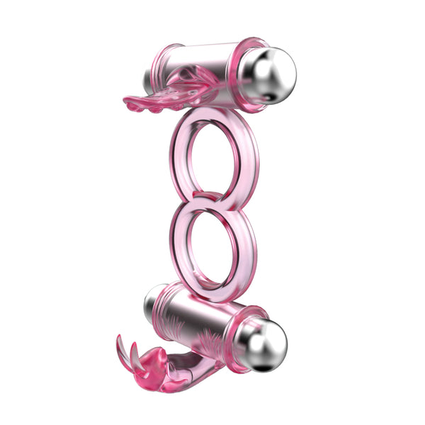 BAILE   BUNNY SNUGGLES COCK CLIT RING, 10 vibration functions