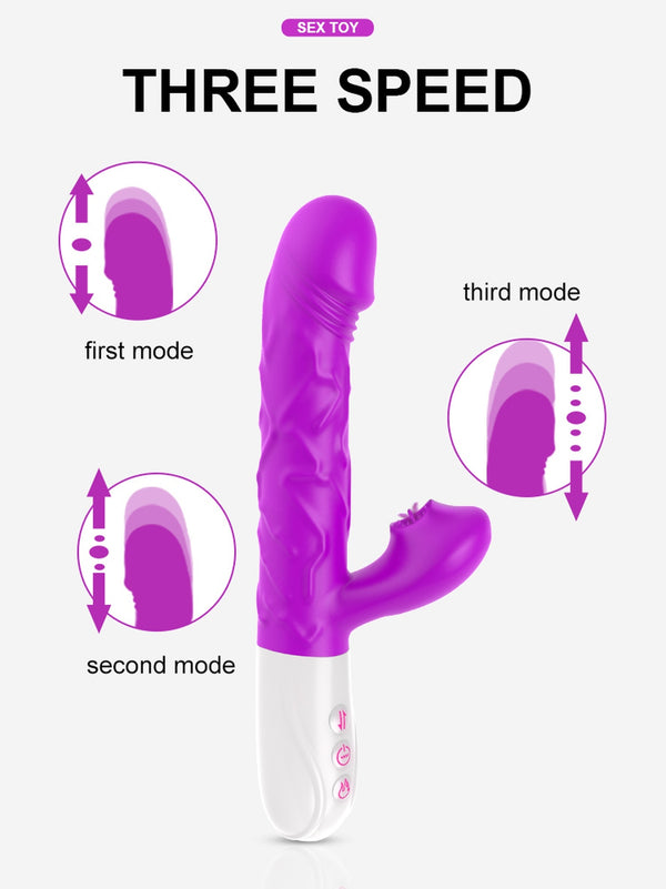 SiliconeTongue Vibrator, USB 10 Function