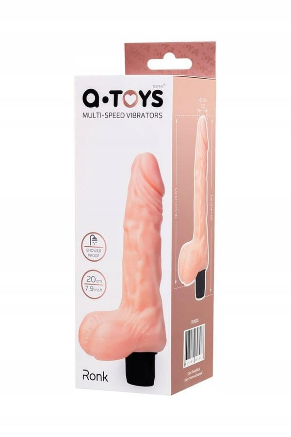 A TOYS, Realistic Multi Speed ​​vibrator, TPE, vibration modes, 14cm