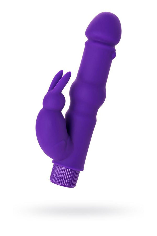 A TOYS, Vibrator with clitoral stim, Silicone, Purple, 18 cm