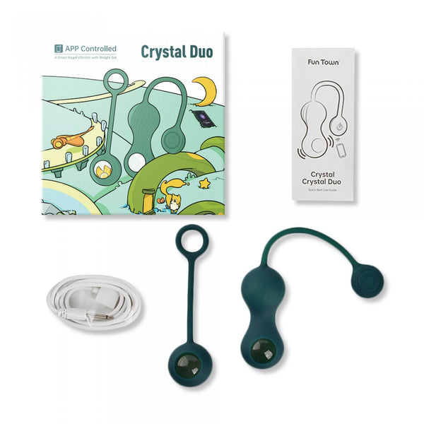 Magic Motion   Crystal Duo Smart Kegel Vibrator with Weight Set